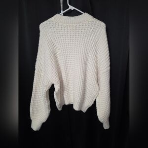 Cozy White Knit Sweater